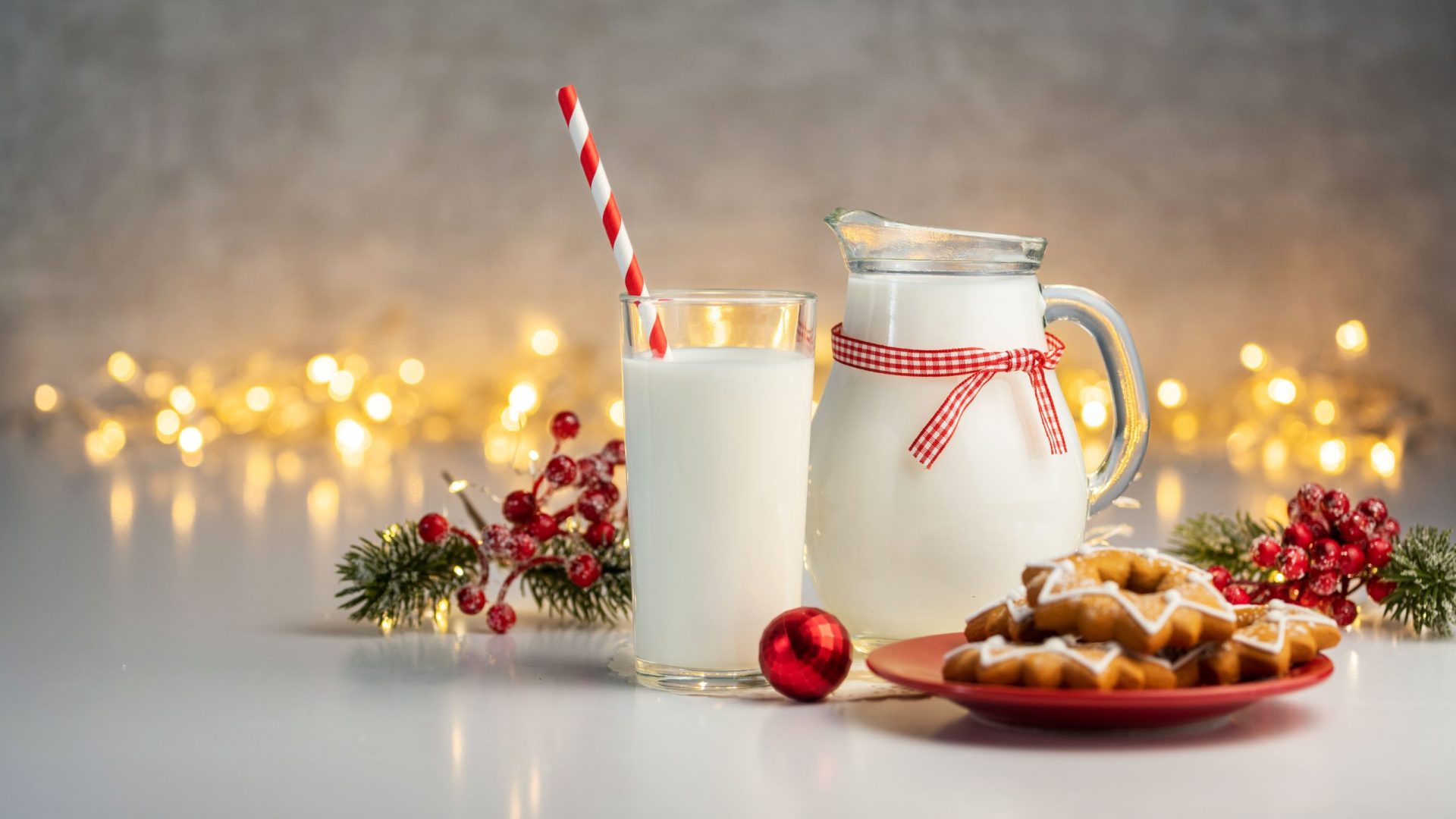 Christmas milk and cookies